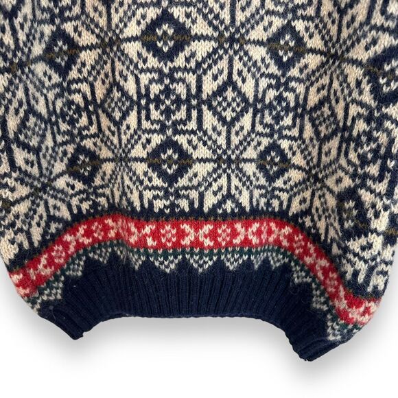 GH Bass and Co Sweater Fair Isle Shetland Wool Heavyweight Multicolor Nordic L - Picture 6 of 15